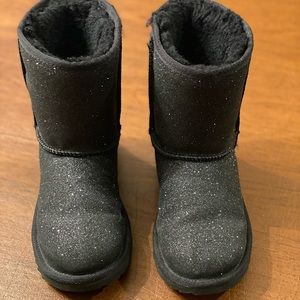 Black sparkle UGG boots